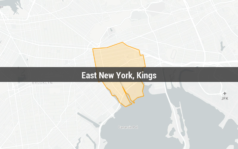 Map of East New York, Kings