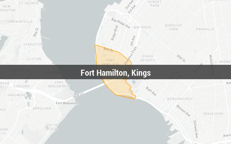 Map of Fort Hamilton, Kings