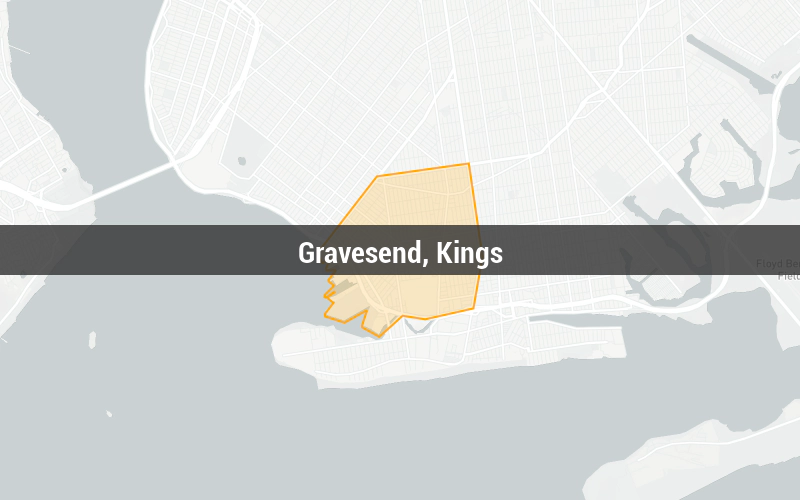 Map of Gravesend, Kings