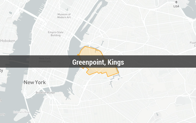 Map of Greenpoint, Kings