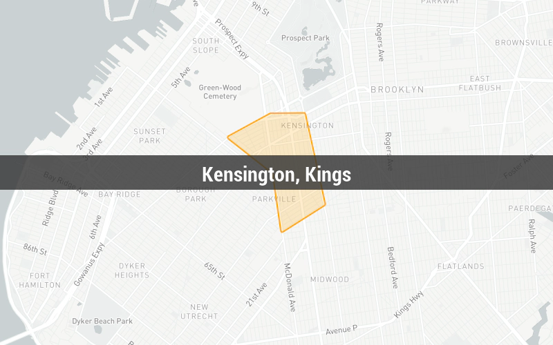 Map of Kensington, Kings