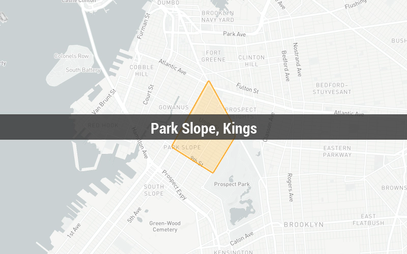 Map of Park Slope, Kings