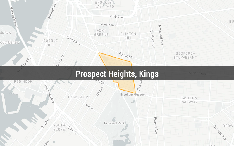 Map of Prospect Heights, Kings