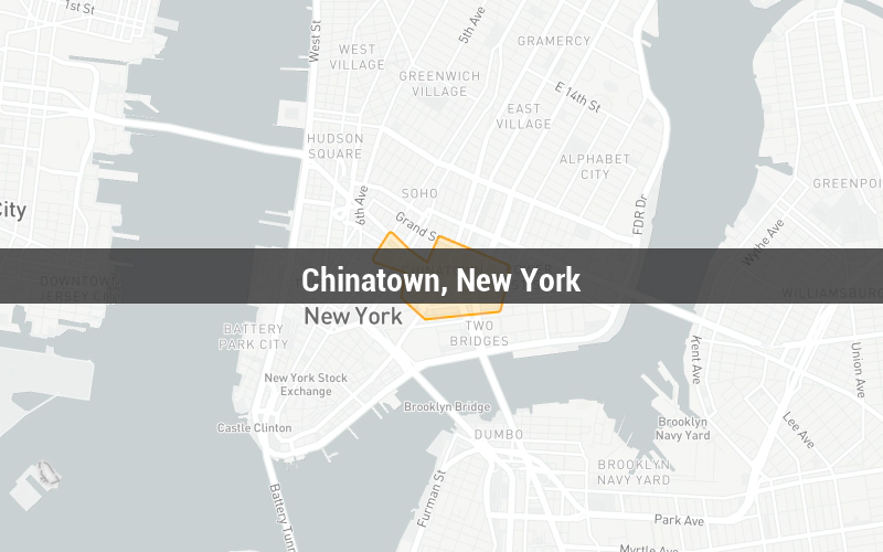 Map of Chinatown, New York