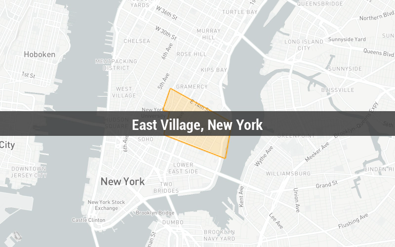 Map of East Village, New York