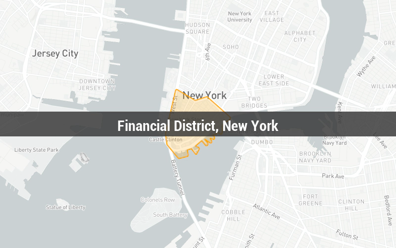 Map of Financial District, New York