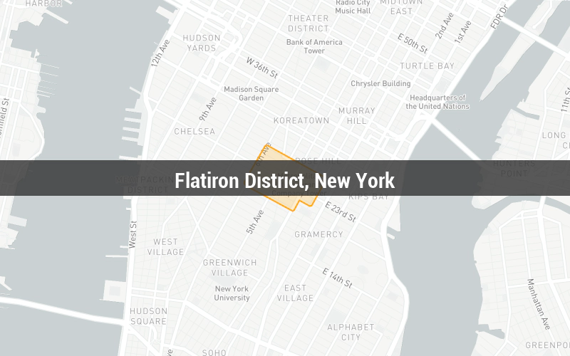 Map of Flatiron District, New York