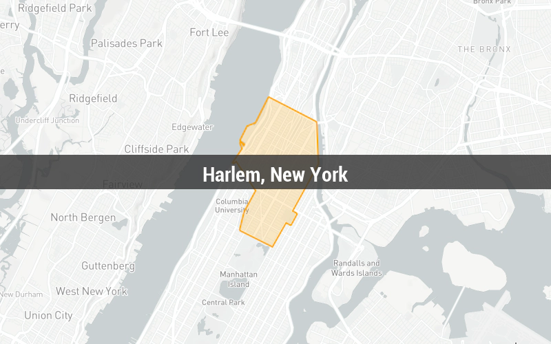 Map of Harlem, New York