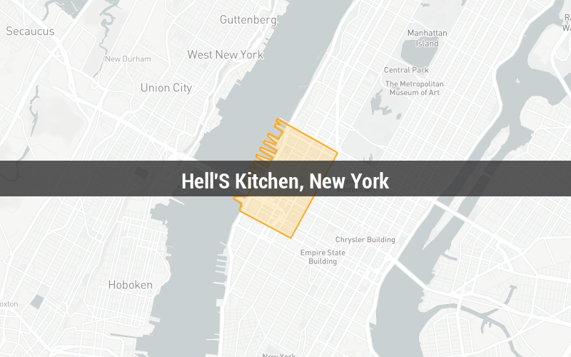 Map of Hell'S Kitchen, New York