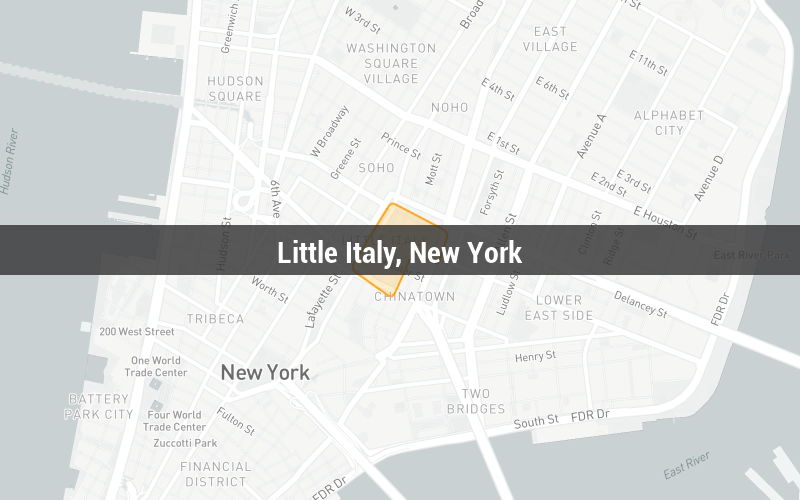 Map of Little Italy, New York