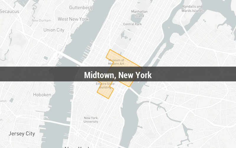 Map of Midtown, New York