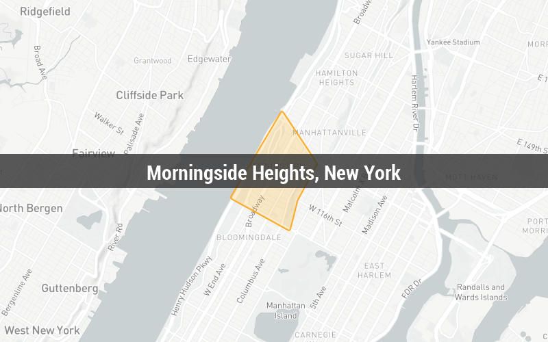 Map of Morningside Heights, New York