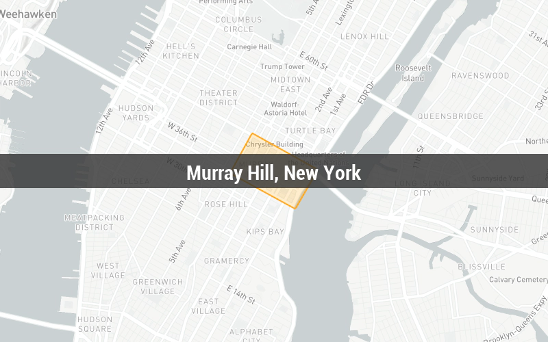 Map of Murray Hill, New York