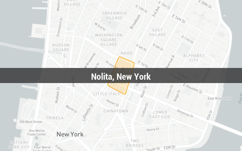Map of Nolita, New York