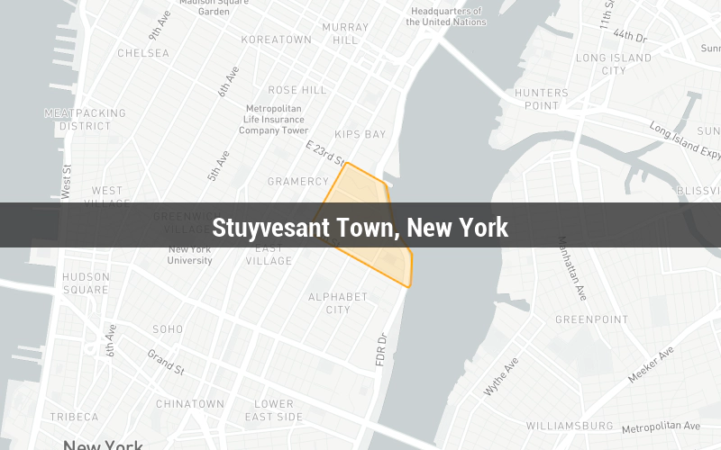 Map of Stuyvesant Town, New York