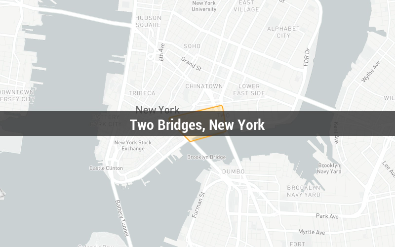 Map of Two Bridges, New York