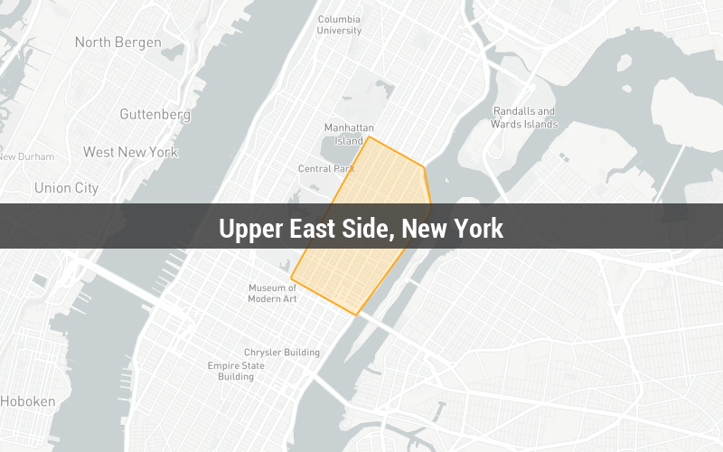 Map of Upper East Side, New York