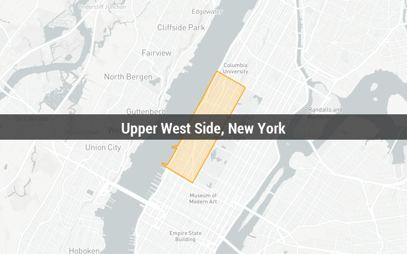 Map of Upper West Side, New York