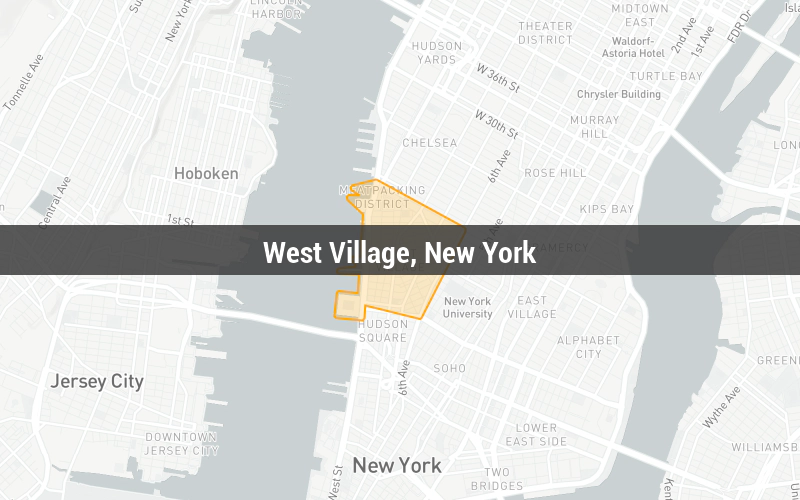 Map of West Village, New York