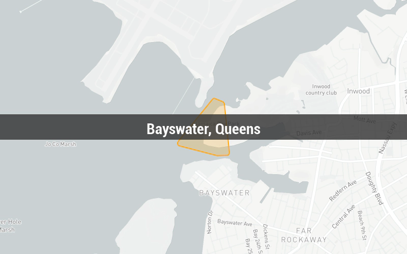 Map of Bayswater, Queens