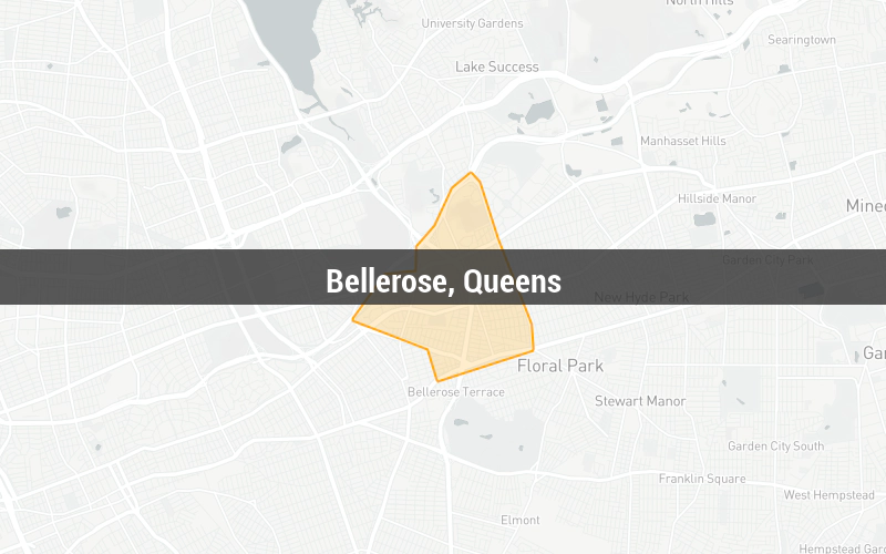 Map of Bellerose, Queens