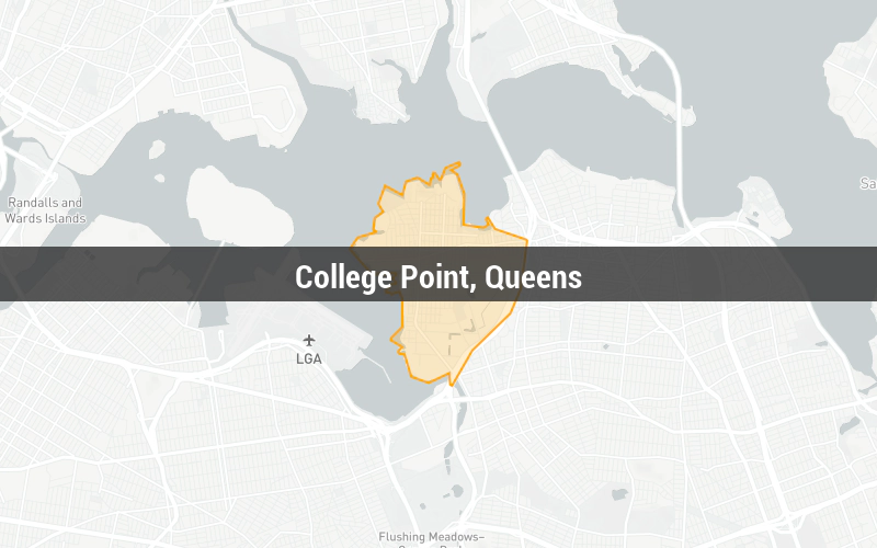 Map of College Point, Queens