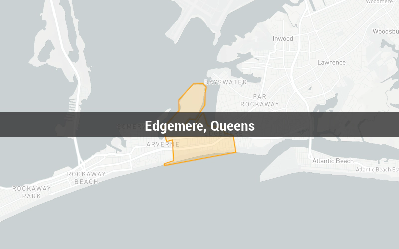 Map of Edgemere, Queens