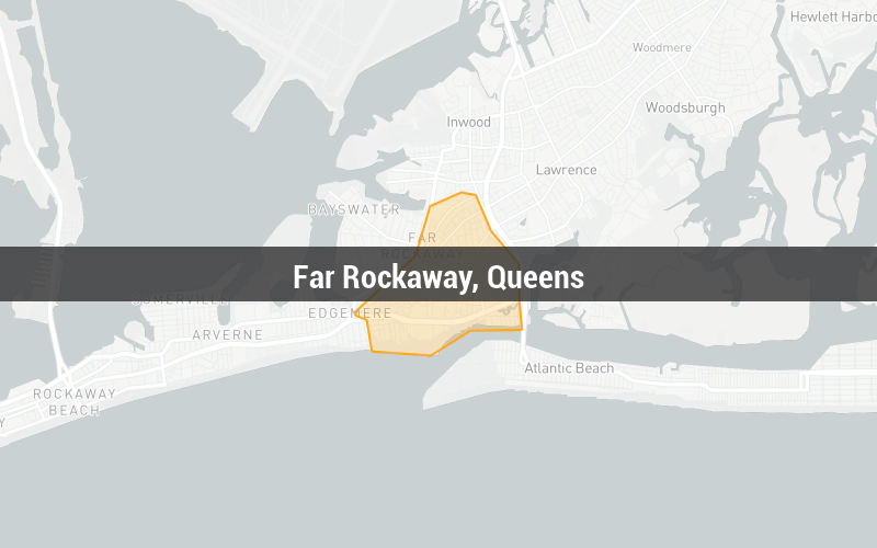 Map of Far Rockaway, Queens