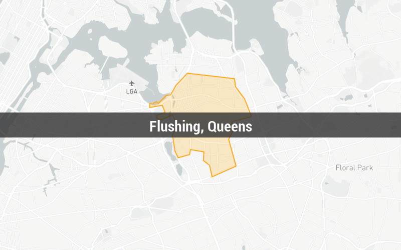 Map of Flushing, Queens