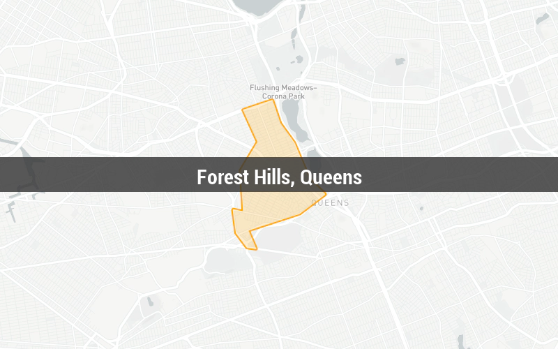 Map of Forest Hills, Queens