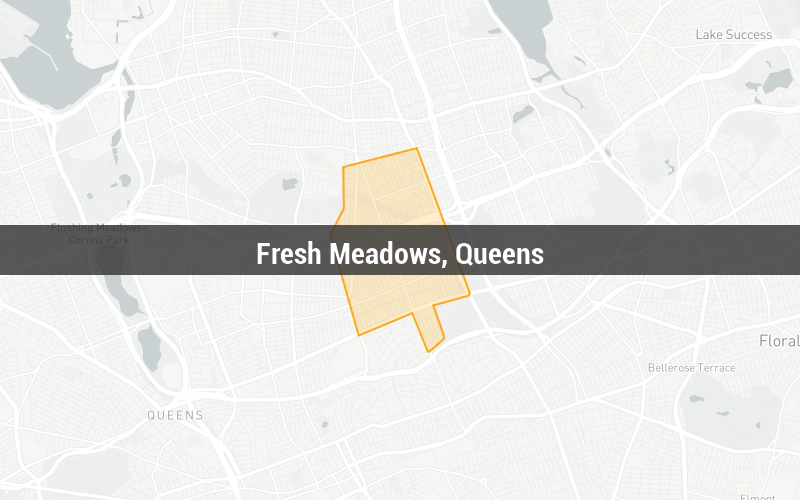 Map of Fresh Meadows, Queens