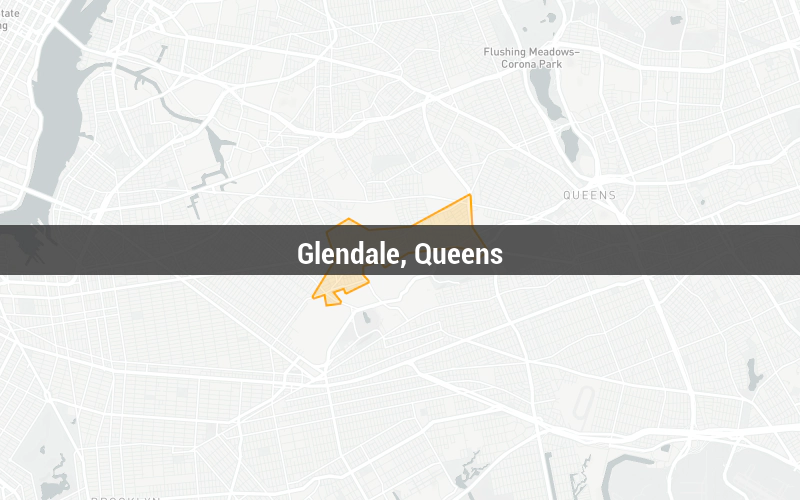 Map of Glendale, Queens