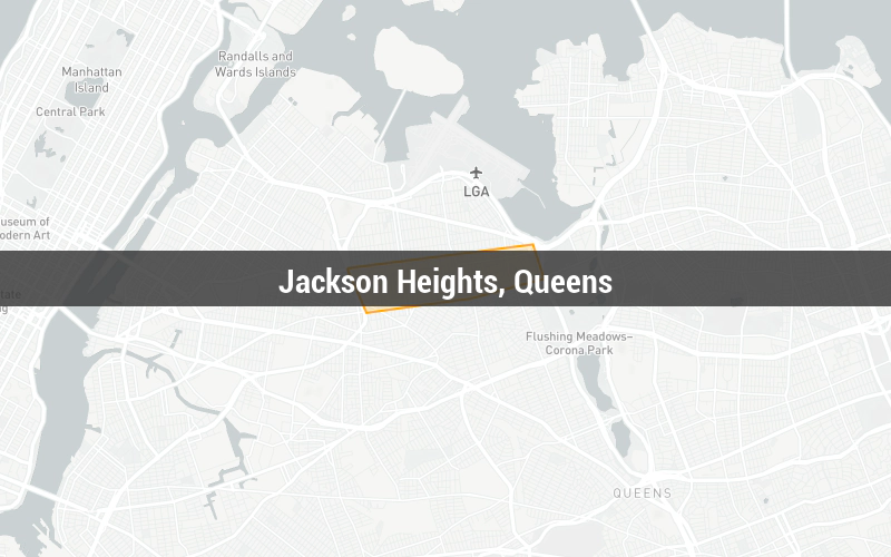 Map of Jackson Heights, Queens