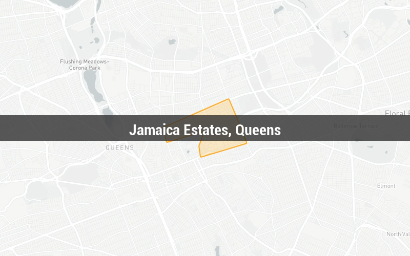 Map of Jamaica Estates, Queens