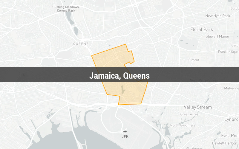 Map of Jamaica, Queens