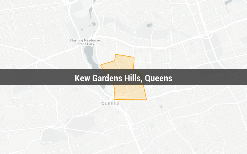 Map of Kew Gardens Hills, Queens