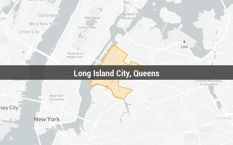 Map of Long Island City, Queens