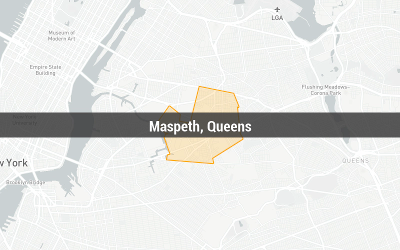 Map of Maspeth, Queens