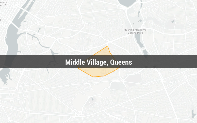 Map of Middle Village, Queens