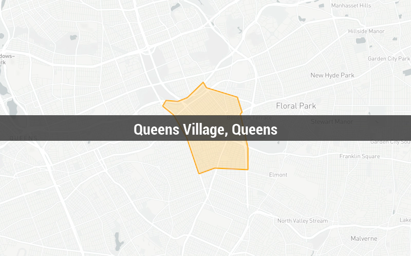 Map of Queens Village, Queens