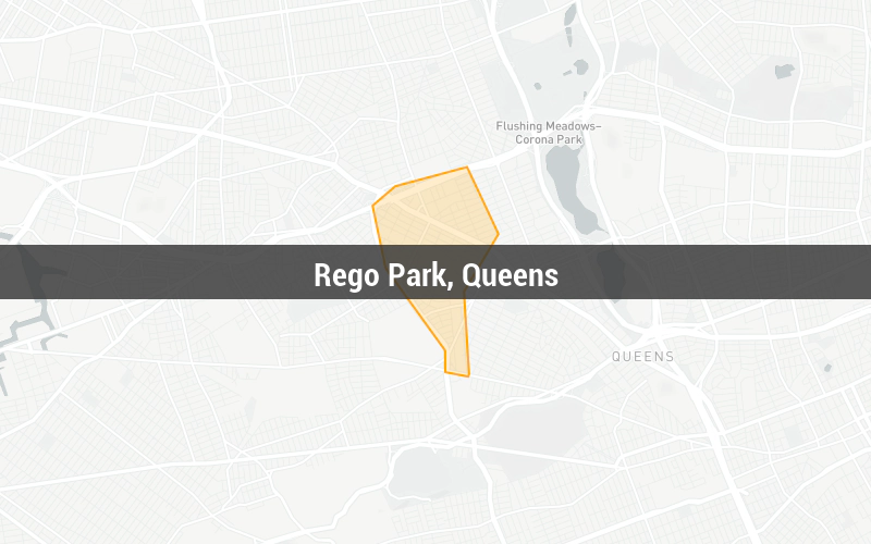 Map of Rego Park, Queens