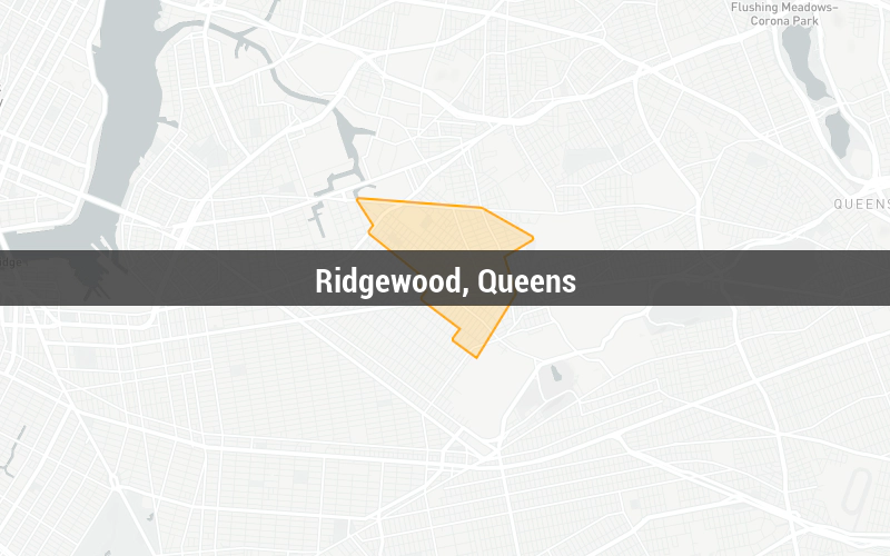 Map of Ridgewood, Queens