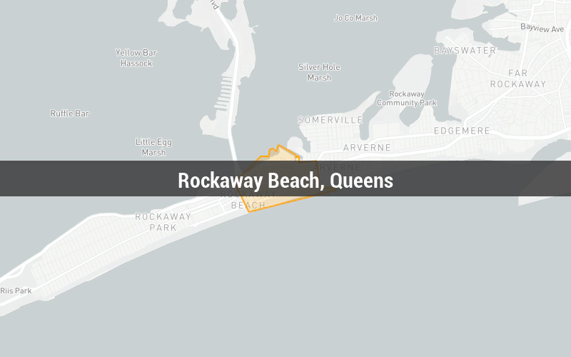 Map of Rockaway Beach, Queens