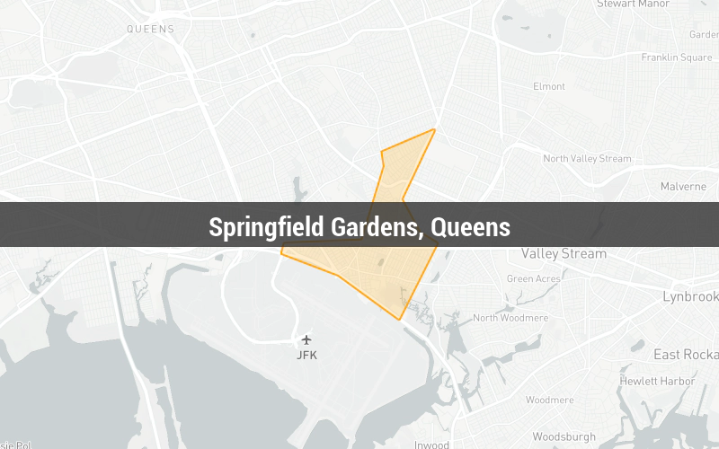 Map of Springfield Gardens, Queens
