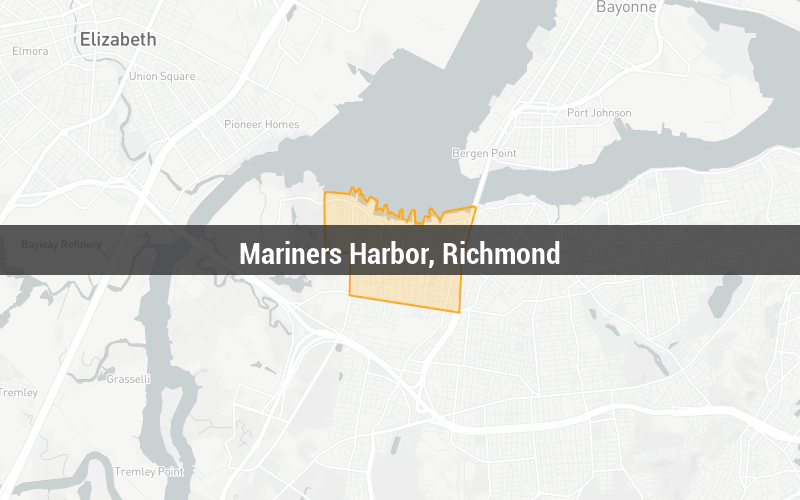 Map of Mariners Harbor, Richmond