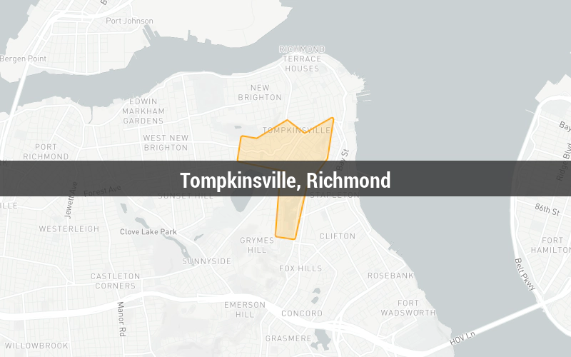 Map of Tompkinsville, Richmond