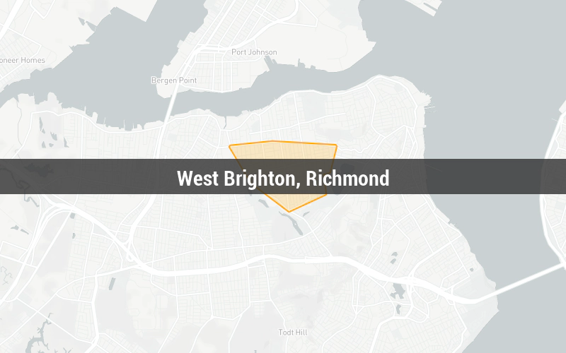 Map of West Brighton, Richmond